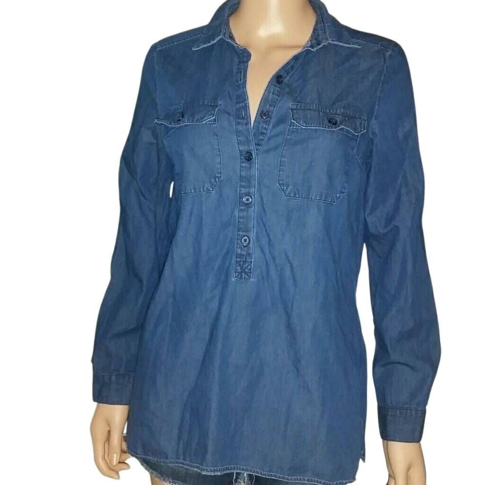 Old Navy denim print shirt M